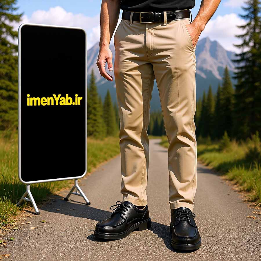 کفش مردانه چرمی مشکی مدل سانترال