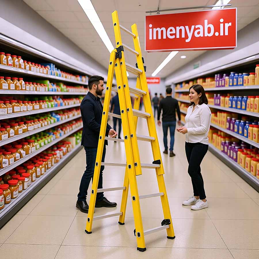 نردبان مخابراتی 6 متری 3 تکه 21 پله الگانت 