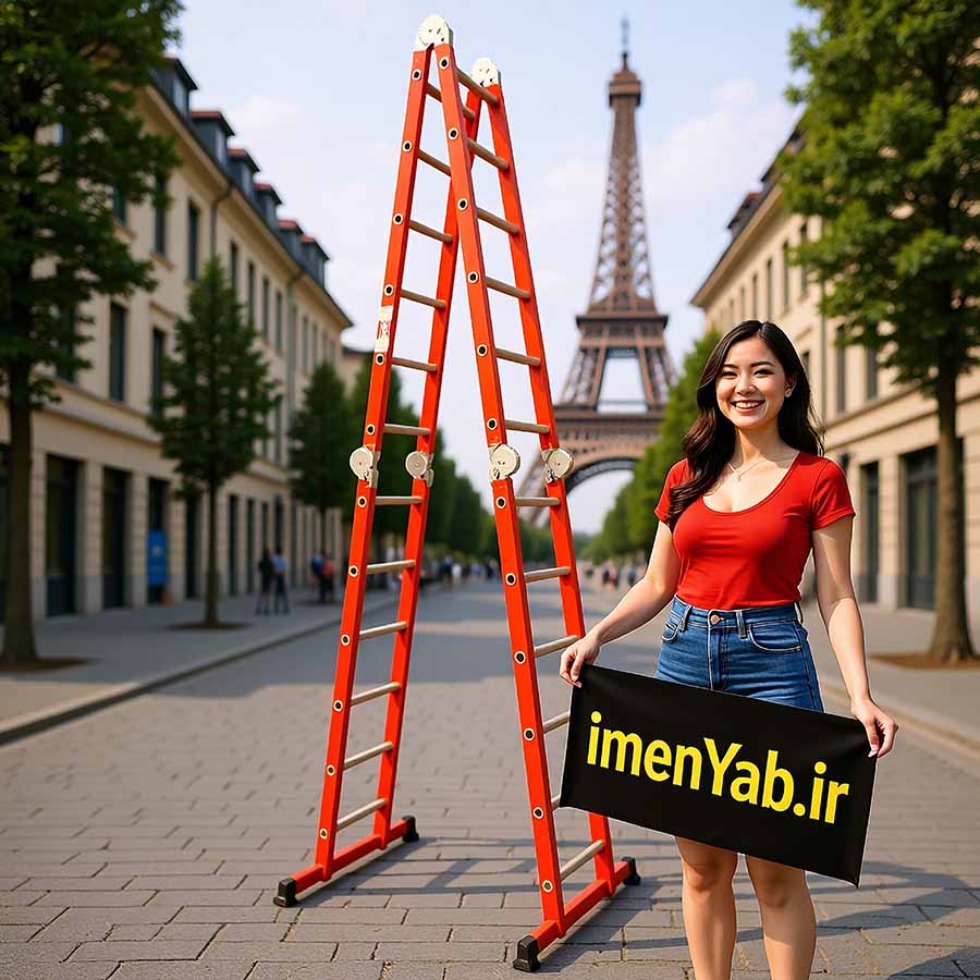 نردبان تاشو 3/5 متری چهار تکه آسان کار