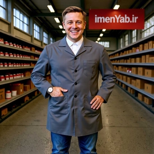 روپوش کار مردانه رنگ طوسی کیمیا