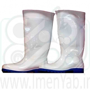 چکمه لاستیکی سفید پنجه فولادی نسیم