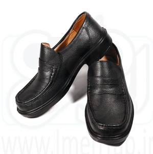 کفش مردانه چرمی مشکی بدون بند سانترال