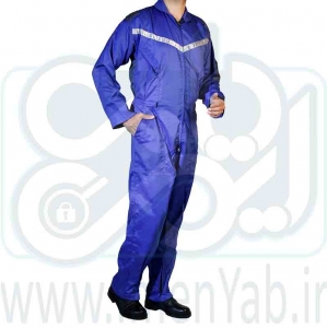 لباسکار یکسره پارچه فلامنت  آبی طوسی
