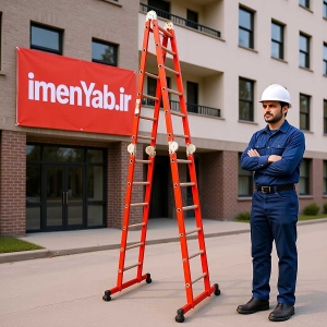 نردبان تاشو 3/5 متری چهار تکه آسان کار