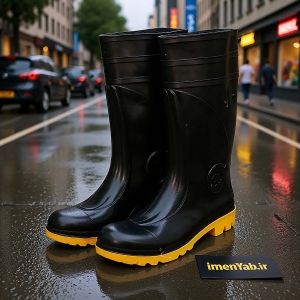 چکمه لاستیکی مشکی درجه یک شیما