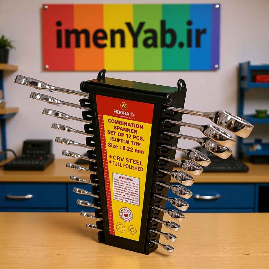 آچار پلکانی یکسر رینگ 12 عددی Fidora