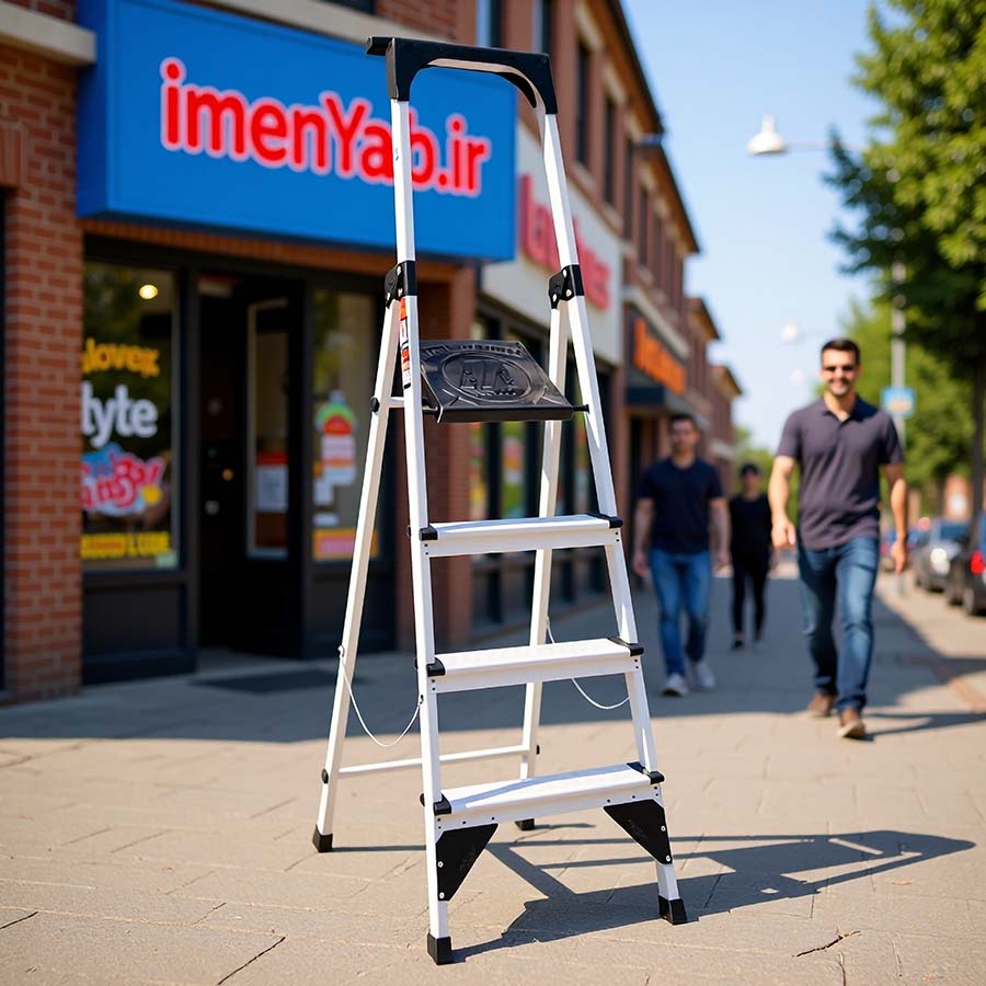 نردبان خانگی 4 پله مدل اطلس 