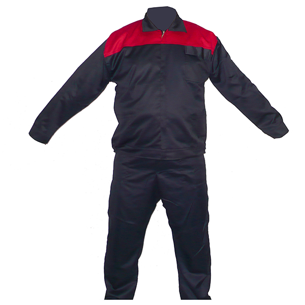 لباس کار دوتکه مدل ایران خودرویی رنگ سرمه ای-قرمز 