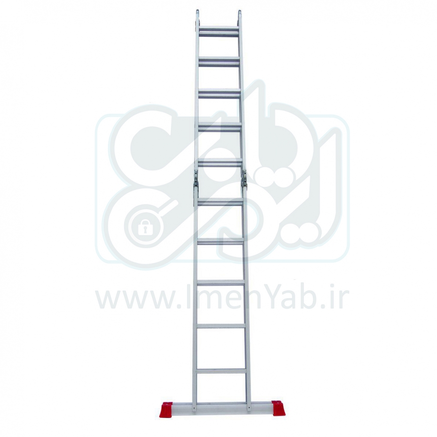 نردبان تاشو  چهار تکه 20 پله 3 متری آلوم پارس مدل هارمونی
