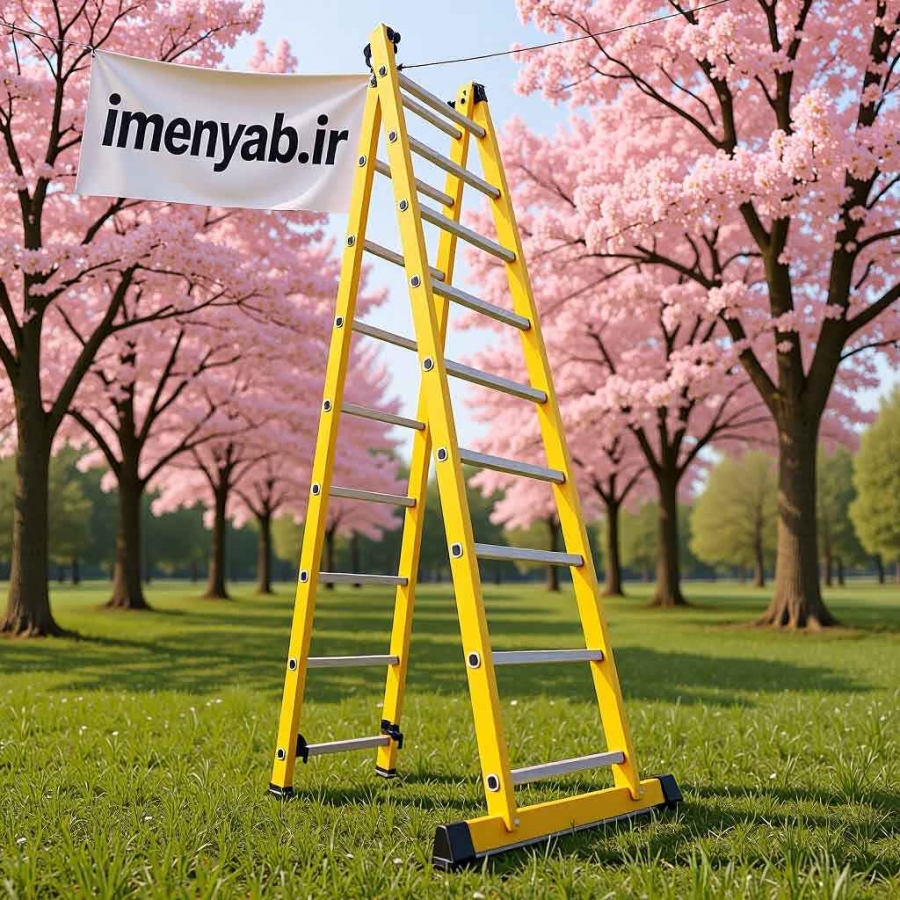 نردبان مخابراتی 5 متری 2 تکه 18 پله الگانت