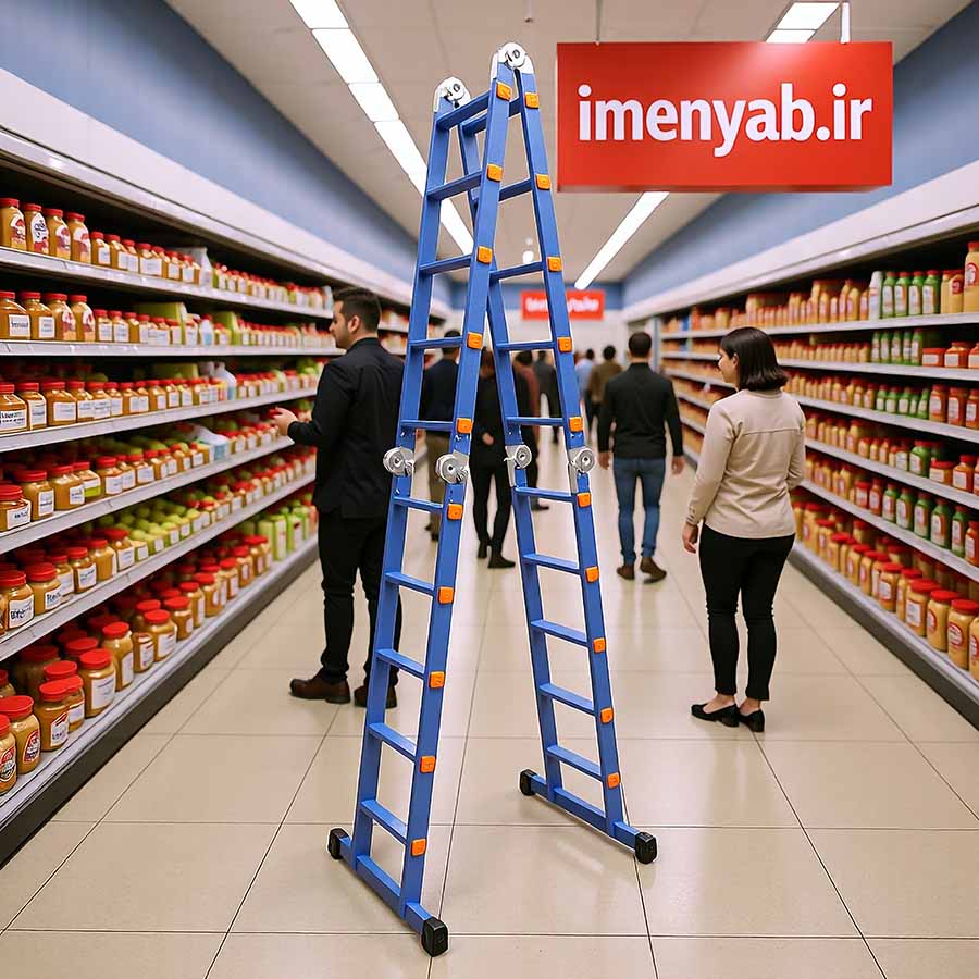 نردبان تاشو 3 متری چهار تکه آسان کار