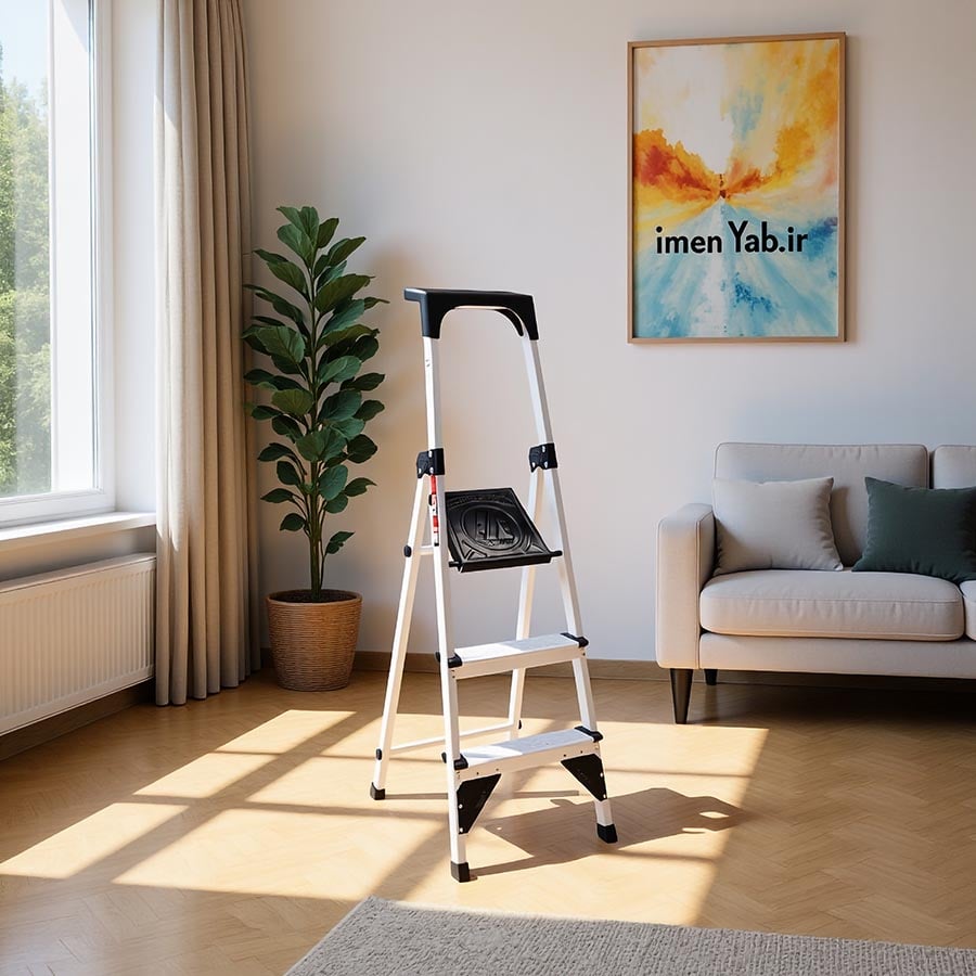 نردبان خانگی 3 پله مدل اطلس 