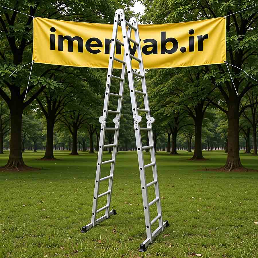 نردبان تاشو  3/5 متری چهار تکه هارمونی