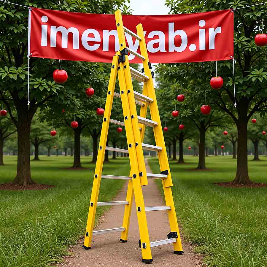 نردبان مخابراتی 6 متری 3 تکه 21 پله الگانت 